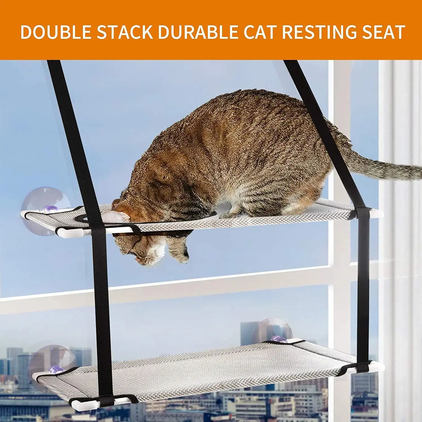 Double Decker Window Hammock For Cats