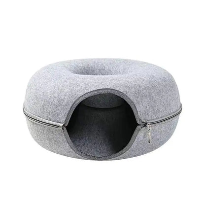 Felt Donut Cat Bed and Tunnel